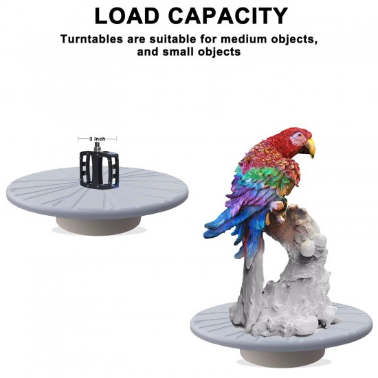 صفحه گردان ساده اسکنر سه بعدی 3DMakerpro Basic Turntable اتوماتیک ۳۶۰ درجه