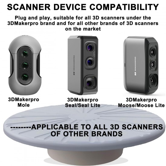 صفحه گردان ساده اسکنر سه بعدی 3DMakerpro Basic Turntable اتوماتیک ۳۶۰ درجه