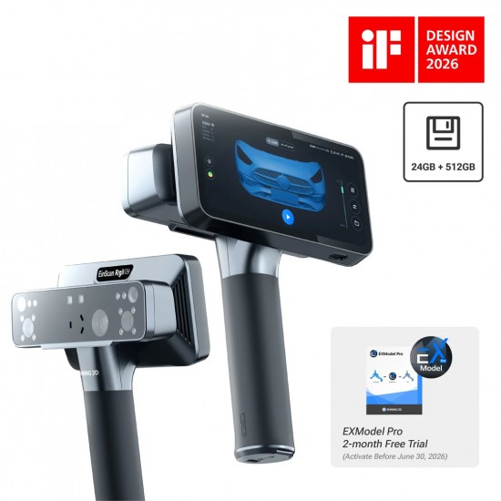 اسکنر سه بعدی مستقل EinScan Rigil Lite مجهز به ۳۴ خط لیزر آبی و نمایشگر لمسی 2K AMOLED ساخت شاینینگ تری دی