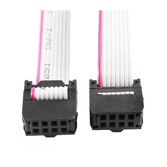 کابل فلت 10 رشته دو سر پین دار مناسب برای افزایش طول کابل های LCD 2004 و LCD 12864