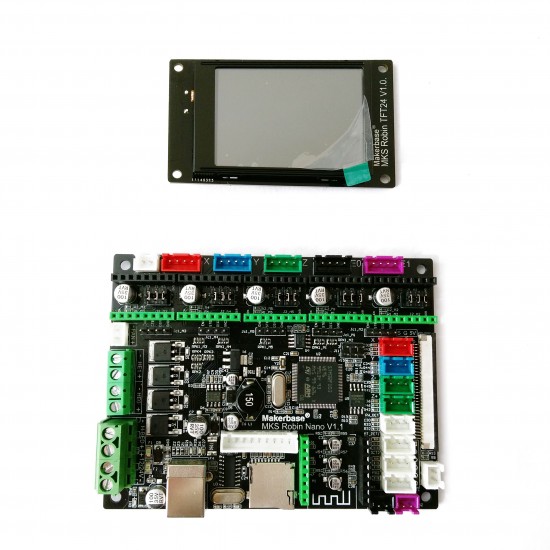 برد کنترلر پرینترهای سه بعدی MKS Robin Nano STM32 همراه با نمایشگر رنگی و لمسی Robin TFT2.4