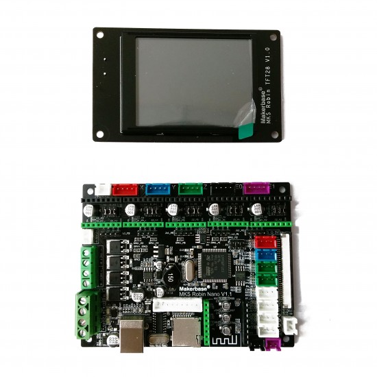 برد کنترلر پرینترهای سه بعدی MKS Robin Nano STM32 همراه با نمایشگر رنگی و لمسی Robin TFT2.8