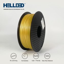 فیلامنت PLA برند HELLO 3D رنگ طلایی 1.75mm فیلامنت PLA برند HELLO 3D رنگ طلایی 1.75mm