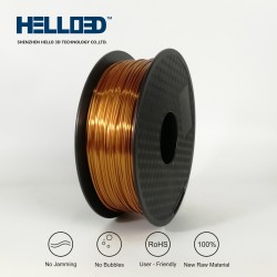 فیلامنت Silk-PLA برند HELLO 3D رنگ مس 1.75mm فیلامنت Silk-PLA برند HELLO 3D رنگ مس 1.75mm