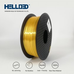 فیلامنت Silk-PLA برند HELLO 3D رنگ طلایی 1.75mm فیلامنت Silk-PLA برند HELLO 3D رنگ طلایی 1.75mm