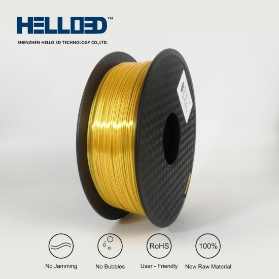 فیلامنت Silk-PLA برند HELLO 3D رنگ طلایی 1.75mm