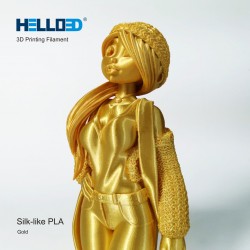 فیلامنت Silk-PLA برند HELLO 3D رنگ طلایی 1.75mm فیلامنت Silk-PLA برند HELLO 3D رنگ طلایی 1.75mm