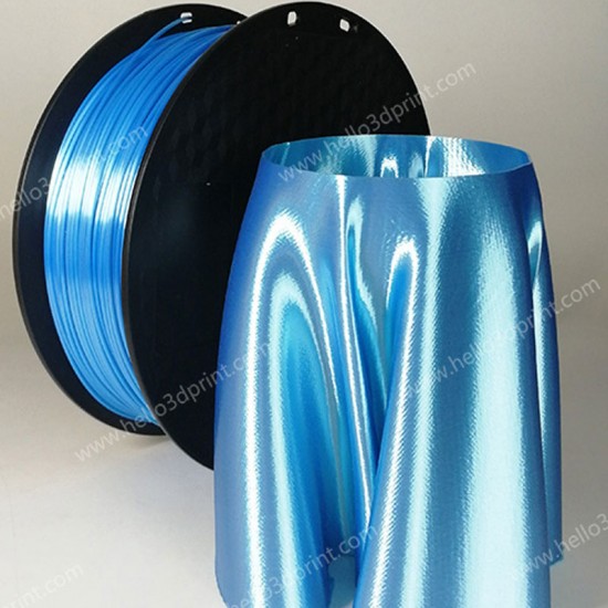 فیلامنت Silk-PLA برند HELLO 3D رنگ آبی آسمانی 1.75mm