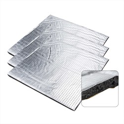 پنبه نسوز جهت عایق کردن هیت بد  با فول آلومینیومی سایز 300x300x10 میلی متر پنبه نسوز جهت عایق کردن هیت بد  با فول آلومینیومی سایز 300x300x10 میلی متر