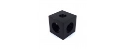 کانکتور گوشه مکعبی آلومینیومی سیاه مناسب برای پروفیل آلومینیومی 20 در 20
